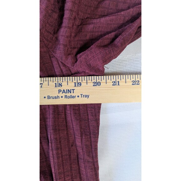 Plus Size XXL Plum Ribbed Knit Long Duster Cardigan Open Front Maxi Sweater - Picture 4 of 6